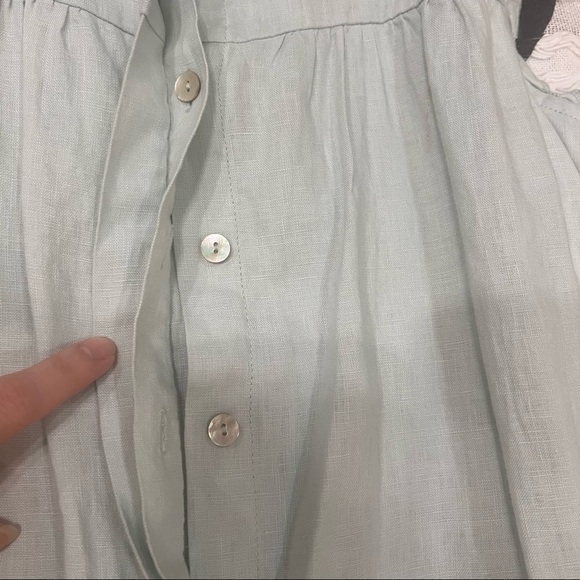 Young Fabulous Broke On The Road Maddox Linen Jumpsuit Blue Sz S 100% Linen Boho - Picture 10 of 16